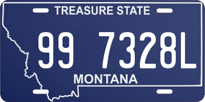 MT license plate 997328L