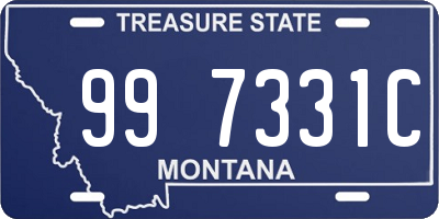 MT license plate 997331C