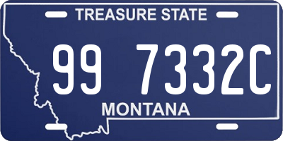 MT license plate 997332C