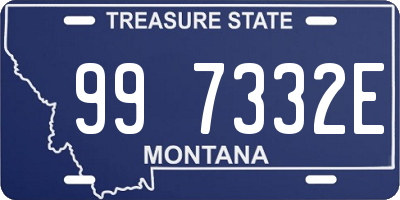 MT license plate 997332E