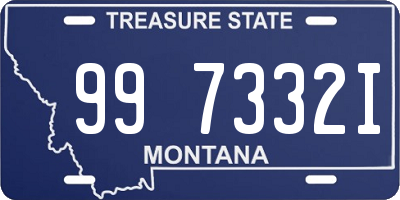 MT license plate 997332I