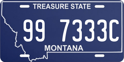 MT license plate 997333C