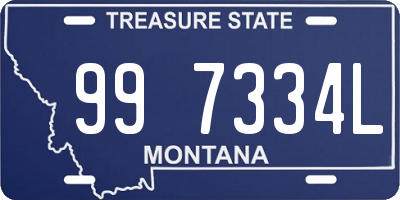 MT license plate 997334L