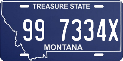 MT license plate 997334X