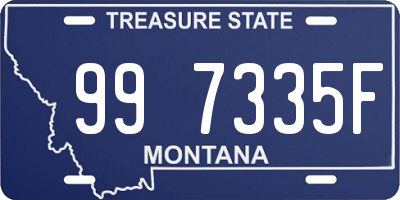 MT license plate 997335F