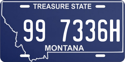 MT license plate 997336H