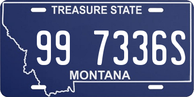 MT license plate 997336S