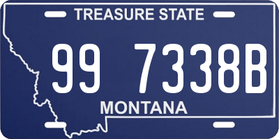 MT license plate 997338B