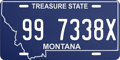 MT license plate 997338X