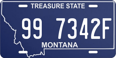 MT license plate 997342F