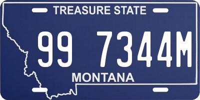 MT license plate 997344M