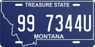 MT license plate 997344U