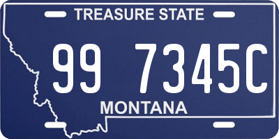 MT license plate 997345C