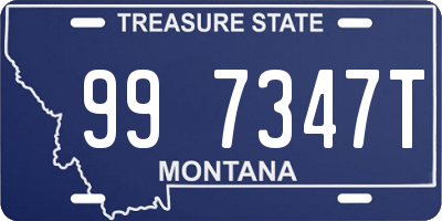 MT license plate 997347T