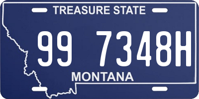 MT license plate 997348H