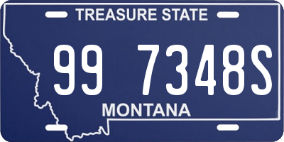 MT license plate 997348S