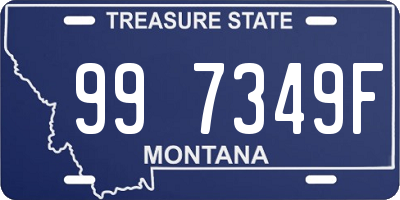 MT license plate 997349F