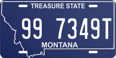 MT license plate 997349T