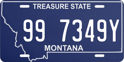 MT license plate 997349Y