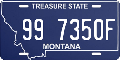 MT license plate 997350F