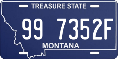 MT license plate 997352F