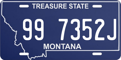 MT license plate 997352J