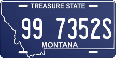 MT license plate 997352S