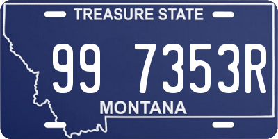 MT license plate 997353R