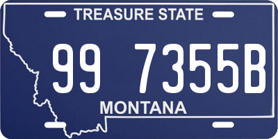 MT license plate 997355B