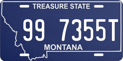 MT license plate 997355T