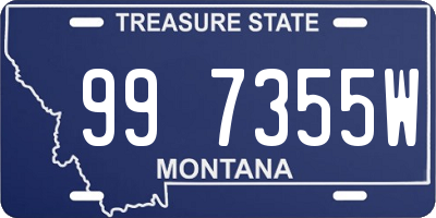 MT license plate 997355W