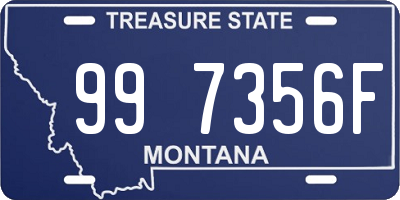 MT license plate 997356F