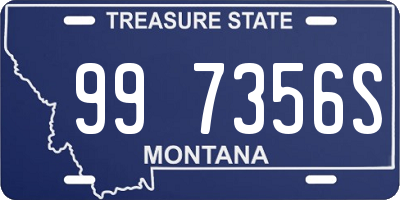 MT license plate 997356S