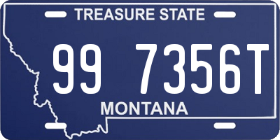 MT license plate 997356T