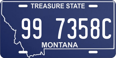 MT license plate 997358C