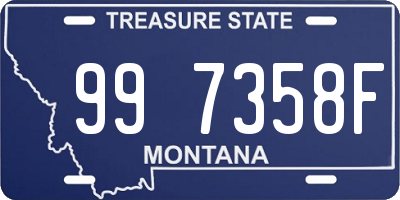 MT license plate 997358F