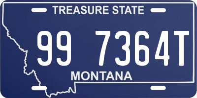 MT license plate 997364T