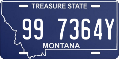 MT license plate 997364Y