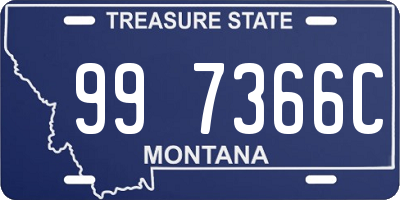 MT license plate 997366C