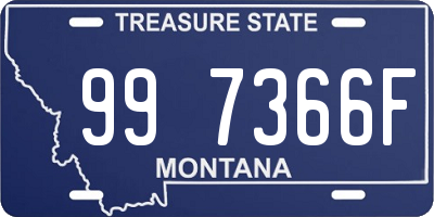 MT license plate 997366F