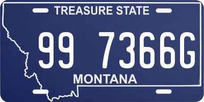 MT license plate 997366G