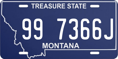 MT license plate 997366J