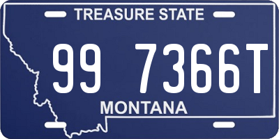 MT license plate 997366T