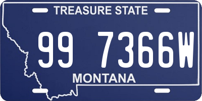 MT license plate 997366W