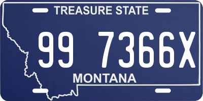 MT license plate 997366X