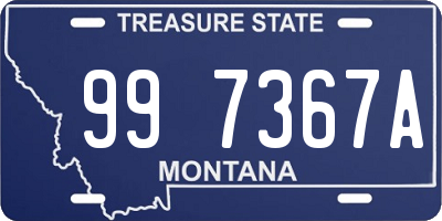 MT license plate 997367A