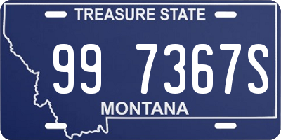 MT license plate 997367S