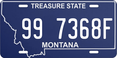 MT license plate 997368F