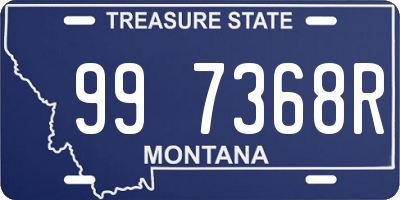 MT license plate 997368R