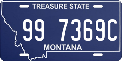 MT license plate 997369C